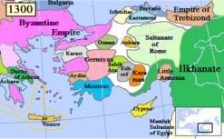 Emirates of Anatolia 1300 (notice Osman in the center)